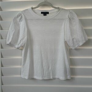 Sanctuary White Puff Sleeve Blouse
